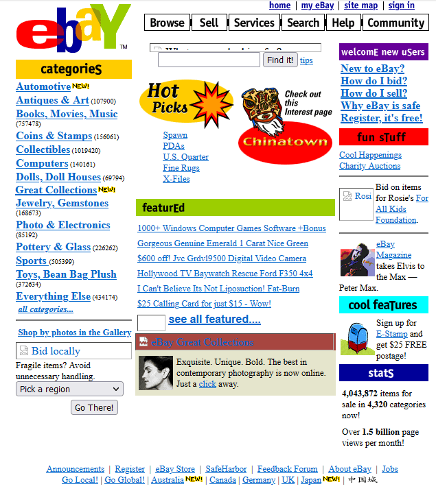 wayback machnine ebay