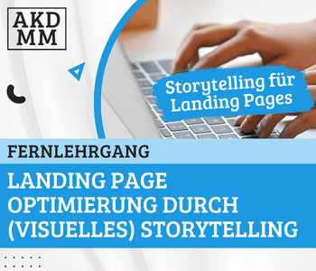 Fernlehrgang Landing Page Optimierung durch (visuelles) Storytelling Banner